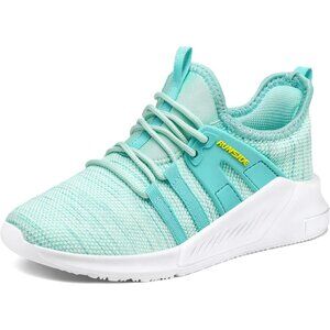 👑Girls Running Athletic Green Sneakers Lace-up Tennis Comfortable Sports Shoes